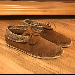 Brown leather Vans "Surf Siders"